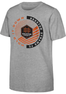 Houston Dynamo Youth Grey Center Circle Short Sleeve T-Shirt