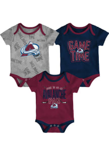Colorado Avalanche Baby Maroon Game Time One Piece