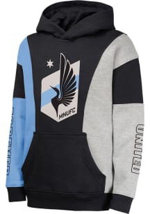 Minnesota United FC Youth Black Ace In The Hole Long Sleeve Hoodie
