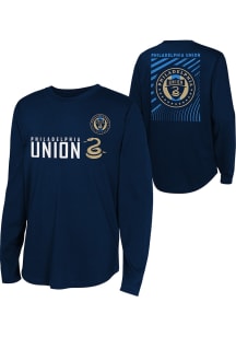 Philadelphia Union Youth Navy Blue Midfield Maestro Long Sleeve T-Shirt