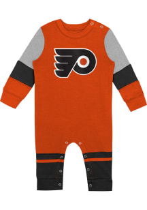 Philadelphia Flyers Baby Orange Fierce Goalie Long Sleeve One Piece