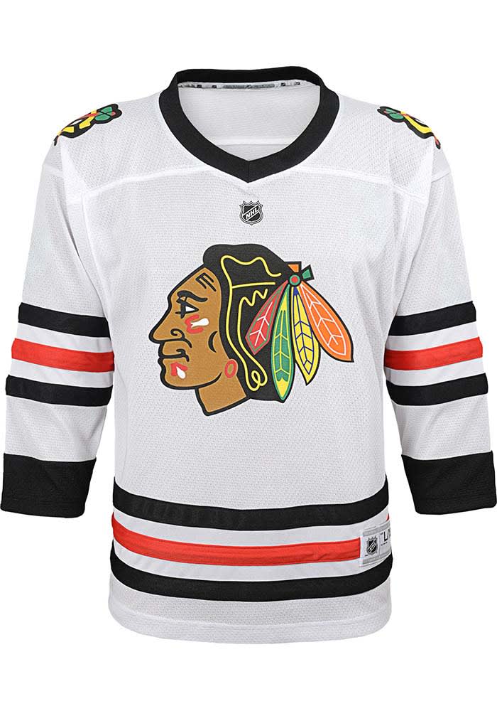 Chicago Blackhawks Baby White Replica Away Hockey Jersey 133422794