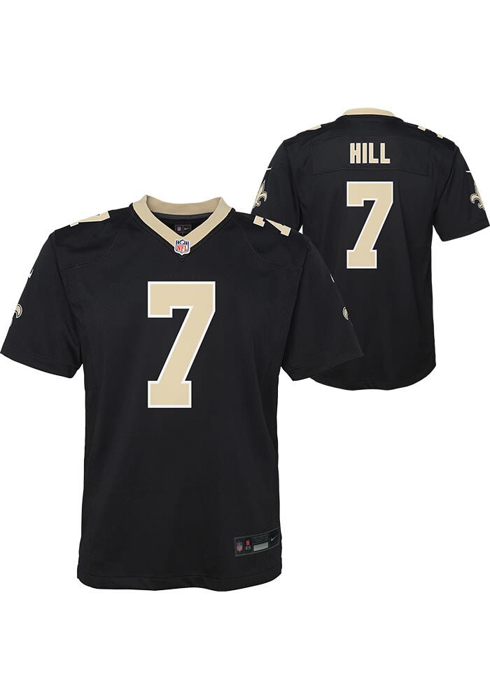 New Orleans Saints Taysom Hill Youth Game Home BLACK Nike Football