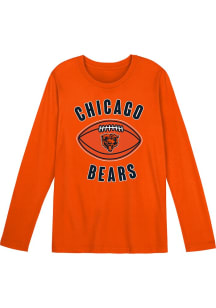 Chicago Bears Boys Orange Little Kicker Long Sleeve T-Shirt