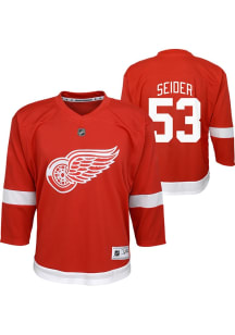 Moritz Seider  Detroit Red Wings Boys Red Home Replica Hockey Jersey