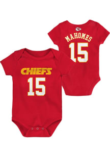 Outer Stuff Patrick Mahomes Kansas City Chiefs Baby Red NN Short Sleeve One Piece