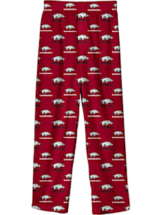 Arkansas Razorbacks Youth Cardinal All Over Logo Printed Sleep Pants