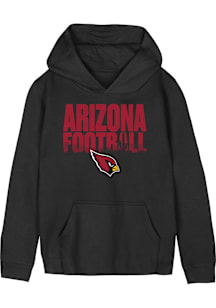 Arizona Cardinals Boys Black Team Spirit Long Sleeve Hooded Sweatshirt