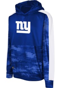 New York Giants Youth Blue Pro Drill Long Sleeve Hoodie