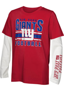 New York Giants Youth Red In to The Mix Long Sleeve T-Shirt