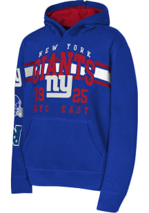 New York Giants Youth Blue World Wide Long Sleeve Hoodie