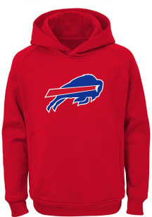 Buffalo Bills Youth Red Primary Logo Long Sleeve Hoodie