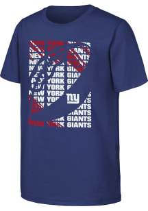 New York Giants Youth Blue Box Short Sleeve T-Shirt