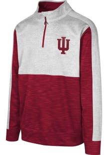 Youth Cardinal Indiana Hoosiers Tackle Play Long Sleeve Quarter Zip