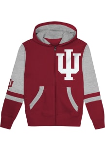 Toddler Cardinal Indiana Hoosiers Stadium Long Sleeve Full Zip Sweatshirt