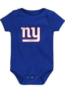 New York Giants Baby Blue Primary Logo Short Sleeve One Piece