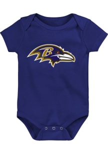 Baltimore Ravens Baby Purple Primary Logo Short Sleeve One Piece