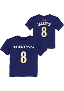 Lamar Jackson Baltimore Ravens Toddler Purple NN Short Sleeve Player T Shirt