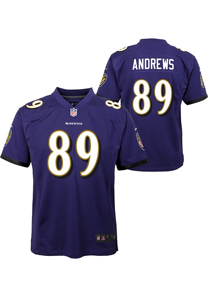 Baltimore Ravens Mark Andrews Youth Replica PURPLE Nike Football