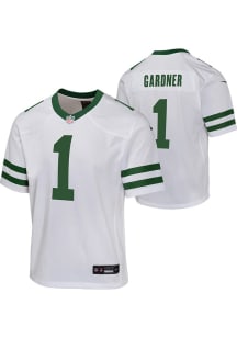 Sauce Gardner New York Jets Youth White Nike Replica Football Jersey