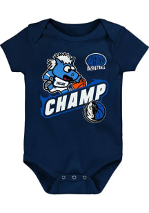 Outer Stuff Champ Dallas Mavericks Baby Navy Blue Sizzle Short Sleeve One Piece