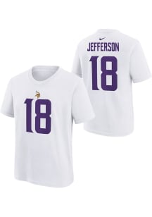 Justin Jefferson  Minnesota Vikings Boys White NN Short Sleeve T-Shirt