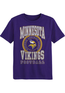Minnesota Vikings Boys Purple Stitched Up Short Sleeve T-Shirt