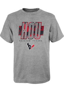 Houston Texans Boys Grey Abbreviated Short Sleeve T-Shirt