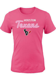 Houston Texans Girls Pink Big Game Short Sleeve T-Shirt