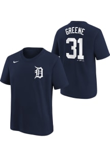 Riley Greene Detroit Tigers Youth Navy Blue Home NN Player Tee
