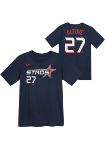 Jose Altuve  Houston Astros Boys Navy Blue City Connect NN Short Sleeve T-Shirt