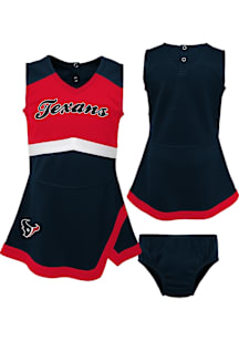 Houston Texans Girls Navy Blue Cheer Captain Cheer Dress Set