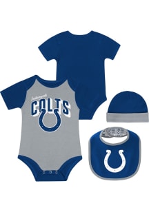 Indianapolis Colts Baby Blue Dynamic Duo Set One Piece with Bib