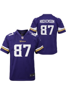 TJ Hockenson Minnesota Vikings Youth Purple Nike Replica Football Jersey
