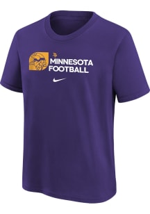 Nike Minnesota Vikings Youth Purple Essential Short Sleeve T-Shirt