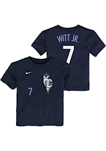 Bobby Witt Jr Kansas City Royals Toddler Navy Blue City Connect NN Short Sleeve Player T Shirt
