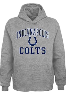 Indianapolis Colts Youth Grey #1 Design Long Sleeve Hoodie