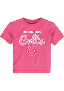 Indianapolis Colts Toddler Girls Pink Big Game Short Sleeve T-Shirt