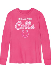 Indianapolis Colts Toddler Girls Pink Big Game Long Sleeve T Shirt