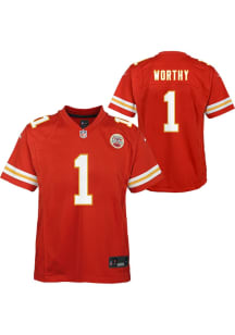 Xavier Worthy Kansas City Chiefs Youth Red Nike Replica Football Jersey