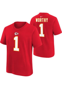 Xavier Worthy Kansas City Chiefs Youth Red Player Pride NN Player Tee