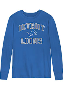 Detroit Lions Toddler Blue #1 Design Long Sleeve T-Shirt