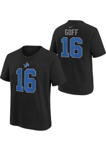 Jared Goff Detroit Lions Youth Black NN Player Tee