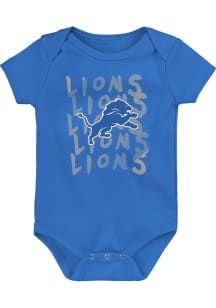 Detroit Lions Baby Blue Slash Short Sleeve One Piece