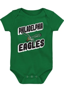 Philadelphia Eagles Baby Kelly Green Play Day Design Short Sleeve One Piece
