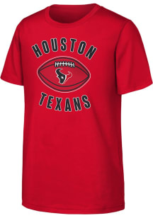 Houston Texans Youth Red Little Kicker Short Sleeve T-Shirt