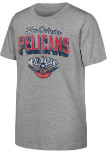 New Orleans Pelicans Youth Grey Couch Side Short Sleeve T-Shirt