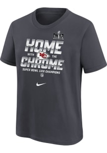 Nike Kansas City Chiefs Youth Grey Super Bowl LVIII Champs Parade Short Sleeve T-Shirt