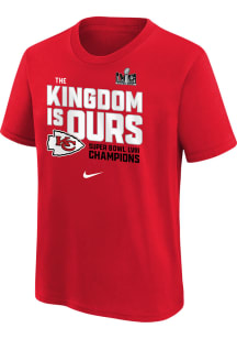 Nike Kansas City Chiefs Youth Red Super Bowl LVIII Champ Local Fash Short Sleeve T-Shirt