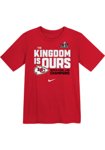 Nike Kansas City Chiefs Boys Red Super Bowl LVIII Champ Local Fash Short Sleeve T-Shirt